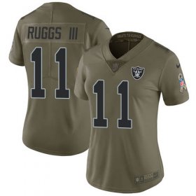 Wholesale Cheap Nike Raiders #11 Henry Ruggs III Olive Women\'s Stitched NFL Limited 2017 Salute To Service Jersey