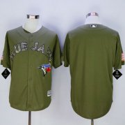 Wholesale Cheap Blue Jays Blank Green Camo New Cool Base Stitched MLB Jersey