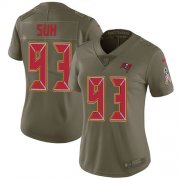 Wholesale Cheap Nike Buccaneers #93 Ndamukong Suh Olive Women's Stitched NFL Limited 2017 Salute To Service Jersey