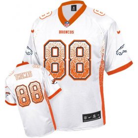 Wholesale Cheap Nike Broncos #88 Demaryius Thomas White Men\'s Stitched NFL Elite Drift Fashion Jersey
