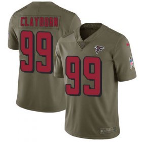 Wholesale Cheap Nike Falcons #99 Adrian Clayborn Olive Men\'s Stitched NFL Limited 2017 Salute To Service Jersey
