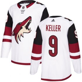 Wholesale Cheap Adidas Coyotes #9 Clayton Keller White Road Authentic Stitched Youth NHL Jersey