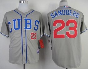 Wholesale Cheap Cubs #23 Ryne Sandberg Grey Alternate Road Cool Base Stitched MLB Jersey
