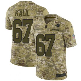 Wholesale Cheap Nike Panthers #67 Ryan Kalil Camo Men\'s Stitched NFL Limited 2018 Salute To Service Jersey