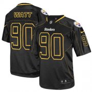 Wholesale Cheap Nike Steelers #90 T. J. Watt Lights Out Black Men's Stitched NFL Elite Jersey