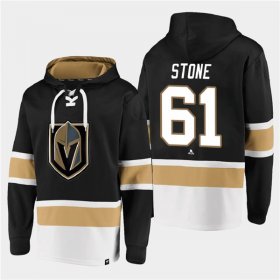 Wholesale Cheap Men\'s Vegas Golden Knights #61 Mark Stone Black All Stitched Sweatshirt Hoodie