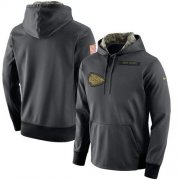 Wholesale Cheap Men's Kansas City Chiefs Nike Anthracite Salute to Service Player Performance Hoodie