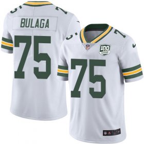 Wholesale Cheap Nike Packers #75 Bryan Bulaga White Men\'s 100th Season Stitched NFL Vapor Untouchable Limited Jersey