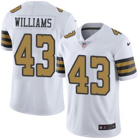 Wholesale Cheap Nike Saints #43 Marcus Williams White Youth Stitched NFL Limited Rush Jersey