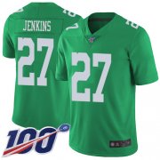 Wholesale Cheap Nike Eagles #27 Malcolm Jenkins Green Men's Stitched NFL Limited Rush 100th Season Jersey