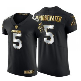 Wholesale Cheap Carolina Panthers #5 Teddy Bridgewater Men\'s Nike Black Edition Vapor Untouchable Elite NFL Jersey