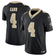 Wholesale Cheap Men's New Orleans Saints #4 Derek Carr Black 2023 F.U.S.E. Vapor Untouchable Limited Football Stitched Jersey