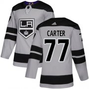 Wholesale Cheap Adidas Kings #77 Jeff Carter Gray Alternate Authentic Stitched Youth NHL Jersey