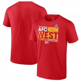 Cheap Men\'s Kansas City Chiefs Red 2023 AFC West Division Champions Big & Tall T-Shirt