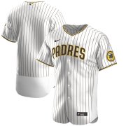 Wholesale Cheap San Diego Padres Men's Nike White Brown Authentic Alternate Team MLB Jersey