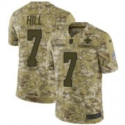 Wholesale Cheap Nike Saints #7 Taysom Hill Camo Men's Stitched NFL Limited 2018 Salute To Service Jersey