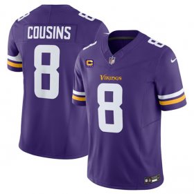 Wholesale Cheap Men\'s Minnesota Vikings #8 Kirk Cousins Purple 2023 F.U.S.E. With 4-Star C Patch Vapor Untouchable Limited Football Stitched Jersey