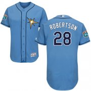 Wholesale Cheap Rays #28 Daniel Robertson Light Blue Flexbase Authentic Collection Stitched MLB Jersey