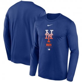 Wholesale Cheap Men\'s New York Mets Nike Royal Authentic Collection Legend Performance Long Sleeve T-Shirt