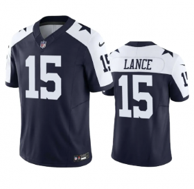 Wholesale Cheap Men\'s Dallas Cowboys #15 Trey Lance Navy 2023 F.U.S.E. Thanksgiving Limited Stitched Football Jersey