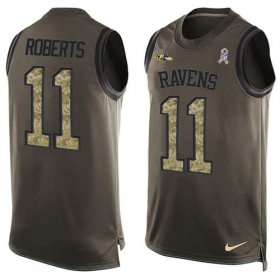 Wholesale Cheap Nike Ravens #11 Seth Roberts Green Men\'s Stitched NFL Limited Salute To Service Tank Top Jersey