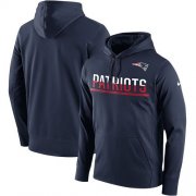 Wholesale Cheap Men's New England Patriots Nike Navy Sideline Circuit Pullover Performance Hoodie