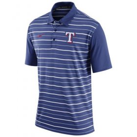 Wholesale Cheap Men\'s Texas Rangers Nike Royal Dri-FIT Stripe Polo