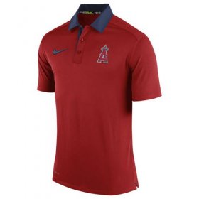 Wholesale Cheap Men\'s Los Angeles Angels of Anaheim Nike Red Authentic Collection Dri-FIT Elite Polo