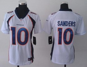 Wholesale Cheap Nike Broncos #10 Emmanuel Sanders White Women\'s Stitched NFL New Elite Jersey