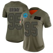 Wholesale Cheap Nike Panthers #95 Derrick Brown Camo Women's Stitched NFL Limited 2019 Salute to Service Jersey