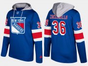 Wholesale Cheap Rangers #36 Mats Zuccarello Blue Name And Number Hoodie