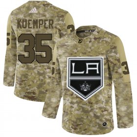 Wholesale Cheap Adidas Kings #35 Darcy Kuemper Camo Authentic Stitched NHL Jersey