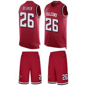 Wholesale Cheap Nike Falcons #26 Isaiah Oliver Red Team Color Men\'s Stitched NFL Limited Tank Top Suit Jersey