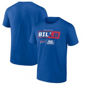 Wholesale Cheap Men\'s Buffalo Bills Blue x Bud Light T-Shirt