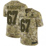 Wholesale Cheap Nike Saints #67 Larry Warford Camo Men's Stitched NFL Limited 2018 Salute To Service Jersey