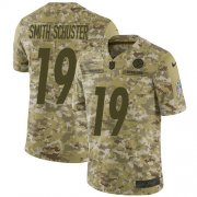 Wholesale Cheap Nike Steelers #19 JuJu Smith-Schuster Camo Men's Stitched NFL Limited 2018 Salute To Service Jersey