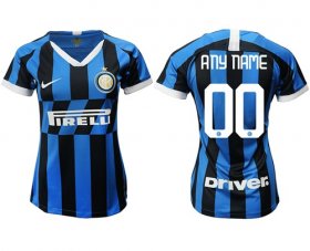 Wholesale Cheap Women\'s Inter Milan Personalized Home Soccer Club Jersey