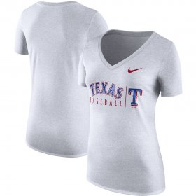 Wholesale Cheap Texas Rangers Nike Women\'s Tri-Blend Practice T-Shirt White