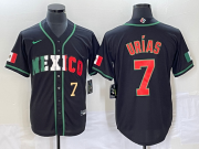 Wholesale Cheap Men's Mexico Baseball #7 Julio Urias Number 2023 Black World Baseball Classic Stitched Jersey4