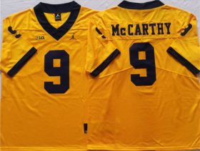 Cheap Men\'s Michigan Wolverines #9 McCARTHY Yellow Stitched Jersey