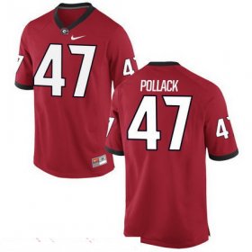 Wholesale Cheap Men\'s Georgia Bulldogs #47 David Pollack Red Stitched College Football 2016 Nike NCAA Jersey