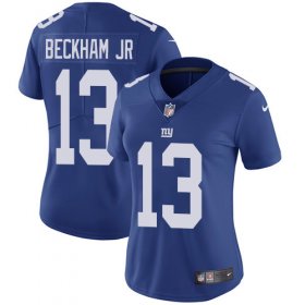 Wholesale Cheap Nike Giants #13 Odell Beckham Jr Royal Blue Team Color Women\'s Stitched NFL Vapor Untouchable Limited Jersey