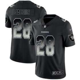 Wholesale Cheap Nike Raiders #28 Josh Jacobs Black Men\'s Stitched NFL Vapor Untouchable Limited Smoke Fashion Jersey