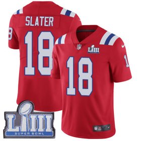 Wholesale Cheap Nike Patriots #18 Matt Slater Red Alternate Super Bowl LIII Bound Men\'s Stitched NFL Vapor Untouchable Limited Jersey
