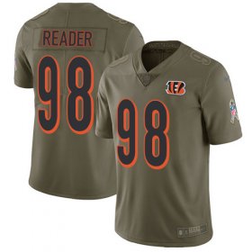 Wholesale Cheap Nike Bengals #98 D.J. Reader Olive Men\'s Stitched NFL Limited 2017 Salute To Service Jersey
