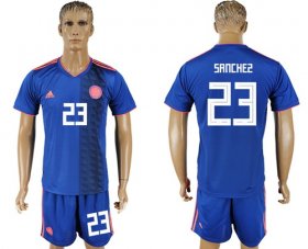 Wholesale Cheap Colombia #23 Sanchez Away Soccer Country Jersey