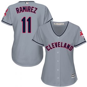 Wholesale Cheap Indians #11 Jose Ramirez Grey Road Women\'s Stitched MLB Jersey