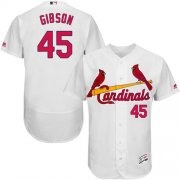 Wholesale Cheap Cardinals #45 Bob Gibson White Flexbase Authentic Collection Stitched MLB Jersey