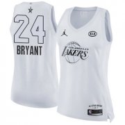 Wholesale Cheap Nike Los Angeles Lakers #24 Kobe Bryant White Women's NBA Jordan Swingman 2018 All-Star Game Jersey