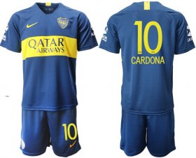 Wholesale Cheap Boca Juniors #10 Cardona Home Soccer Club Jersey